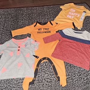 Lot of 4 okie dokie baby clothes NWT size 3M